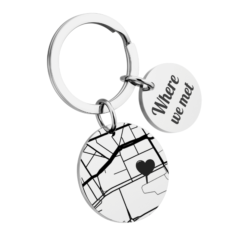 Personalizovaný Přívěsek na Klíče s Geomapou