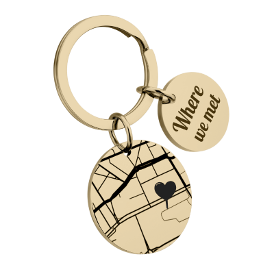 Personalizovaný Přívěsek na Klíče s Geomapou Personalizovaný Přívěsek na Klíče s Geomapou